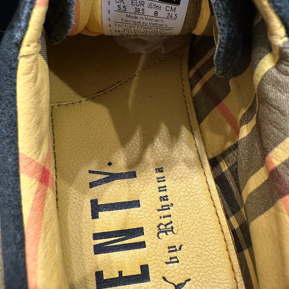 Rihanna Puma  Women's Platform Sneakers - Green and Yellow - Picture 5 of 9